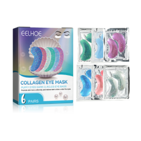 EELHOE Collagen Eye Mask Removes Fine Lines And Dark Circles Hydrating And Firming Lift Crystal Eye Mask (Option: 1pcs)